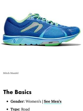 Newton Women's Athletic Running Shoes - Blue with Neon Green Accents